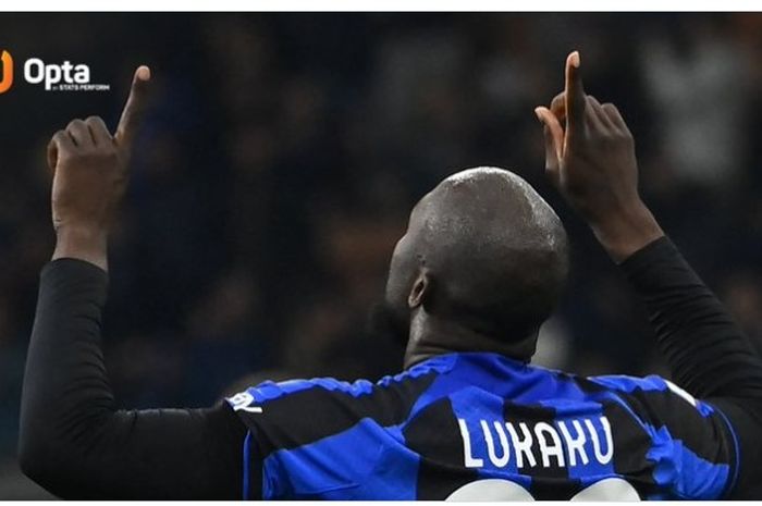 Pemain Inter Milan, Romelu Lukaku, mengemas  1 gol dalam laga pekan ke-23 Liga Italia 2022-2023 antara Inter Milan vs Udinese, Minggu (19/2/2023)