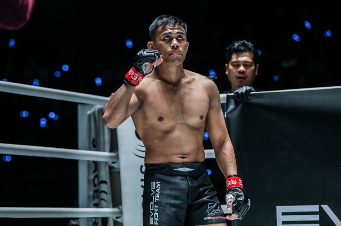 Eko Roni Saputra sebelum melawan Danny Kingad pada ONE Fight Night 7, Sabtu (25/2/2023) di Lumpinee Boxing Stadium, Bangkok, Thailand.