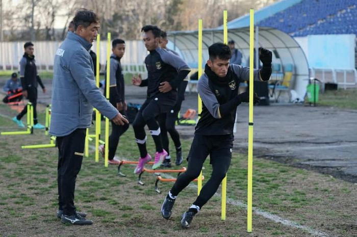 Timnas U-20 Indonesia saat menjalani sesi latihan di Tashkent, Uzbekistan, jelang Piala Asia U-20 2023.