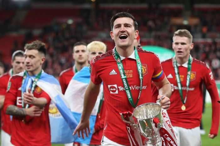 Piala Liga Inggris 2022-2023 bisa menjadi gelar pertama sekaligus terakhir bagi Harry Maguire bersama Manchester United.