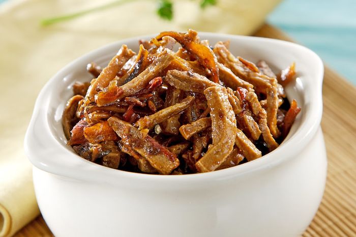 Hidangan kering tahu teri
