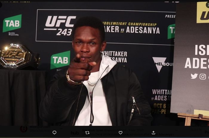 Israel Adesanya beberkan sosok pengguna jurus striking terbaik menurutnya di UFC dan orang tersebut ialah gacoan Khabib Nurmagomedov.