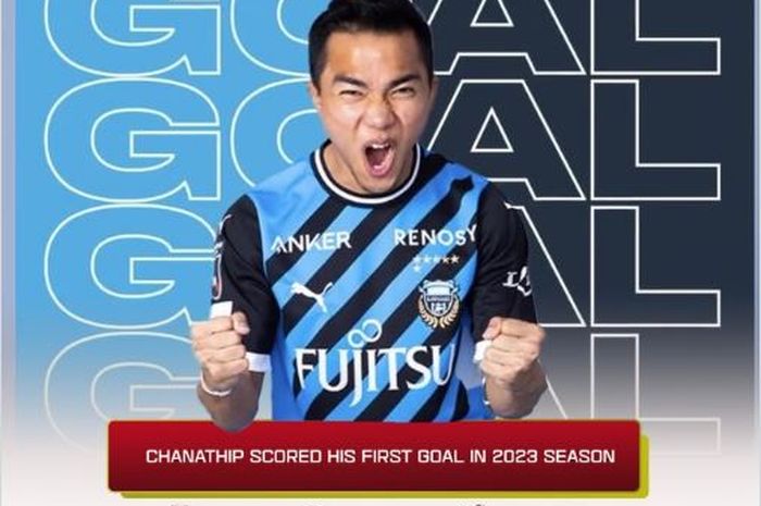 Bintang Timnas Thailand, Chanathip Songkrasin, baru-baru ini mencetak gol pertamanya bersama Kawasaki Frontale di musim ini.
