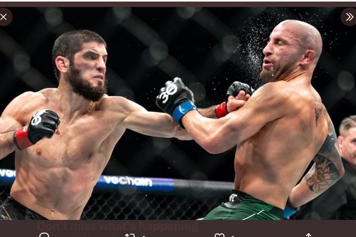 Lewat media sosial, Islam Makhachev terpantau mencolek Alexander Volkanovski jelang duelnya di UFC 290.