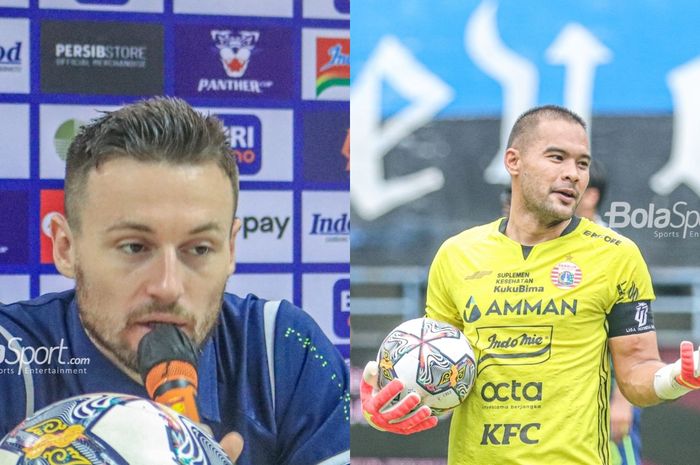 Gelandang Persib Bandung, Marc Klok dan kapten Persija Jakarta, Andritany Ardhiyasa beda pendapat soal peluang juara Liga 1 2022-2023.