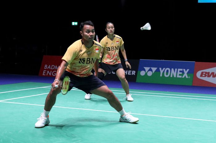 Rehan Naufal Kusharjanto/Lisa Ayu Kusumawati saat tampil di babak kedua All England Open 2023, di Utilita Arena Birmingham, Inggris, Kamis (16/3/2023).