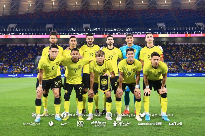 Skuad Timnas Malaysia saat menang atas Turkmenistan di FIFA Matchday.