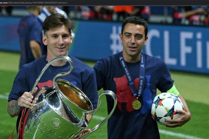 Lionel Messi dan Xavi Hernandez mempunyai hubungan baik ketika masih sama-sama membela Barcelona.