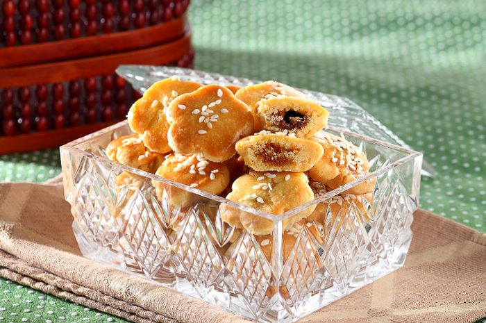 Hidangan nastar nanas kismis, kue kering enak untuk Lebaran.