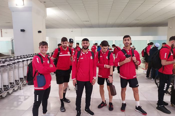 Para pemain Timnas U-22 Lebanon tiba di Jakarta.