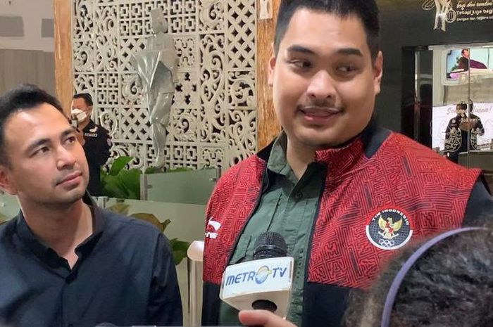 Raffi Ahmad melakukan pertemuan dengan Menteri Pemuda dan Olahraga Republik Indonesia (Menpora), Dito Ariotedjo, di Kantor Kemenpora, Senayan, Jakarta Pusat, Rabu (3/5/2023).