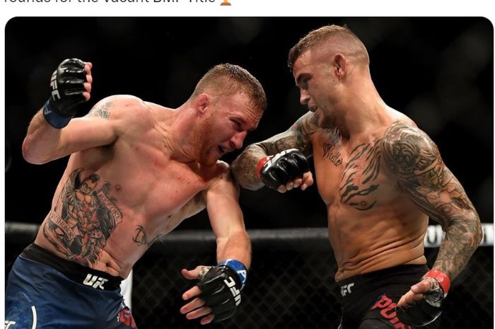 Bentrokan dua korban Khabib Nurmagomedov, Dustin Poirier (kanan), dan Justin Gaethje (kiri) bikin rugi Gamebred