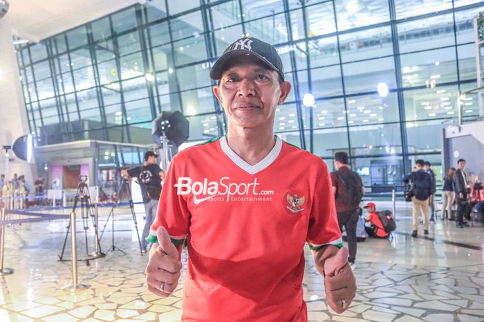 Ayah Beckham Putra Nugraha, Budi Nugraha, saat ditemui di Bandara Soekarno Hatta, Tangerang, Banten, Kamis (18/5/2023) malam.