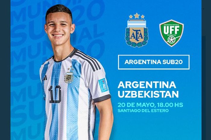 Timnas U-20 Argentina bakal melakoni laga pertamanya di Piala Dunia U-20 2023 dengan menghadapi juara Piala Asia U-20 2023 Uzbekistan.