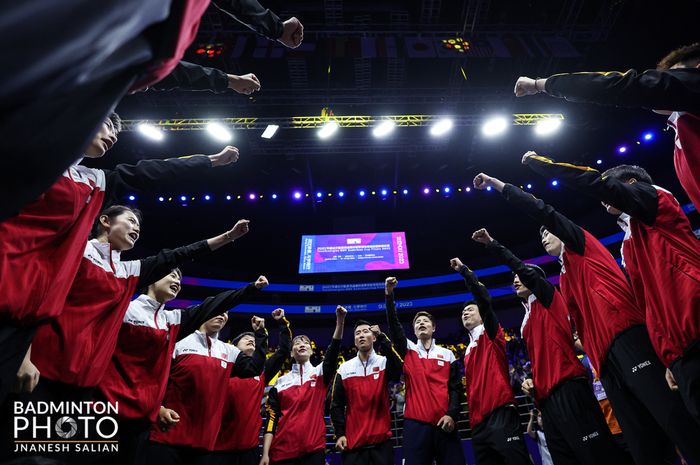 Tim bulu tangkis China berhasil melaju ke final Sudirman Cup 2023, Sabtu (20/5/2023)