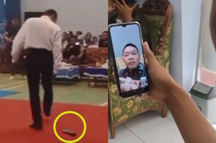 KSAD Dudung Abdurrachman vidcall pemuda yang sol sepatunya lepas