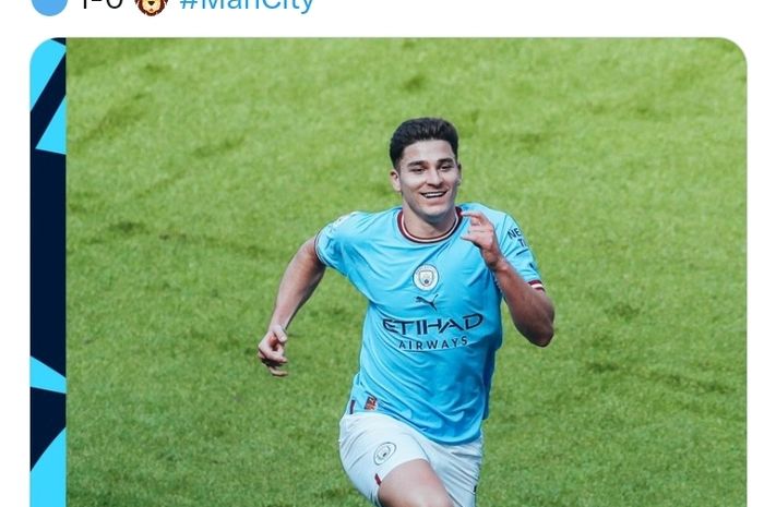 Penyerang Manchester City, Julian Alvarez.