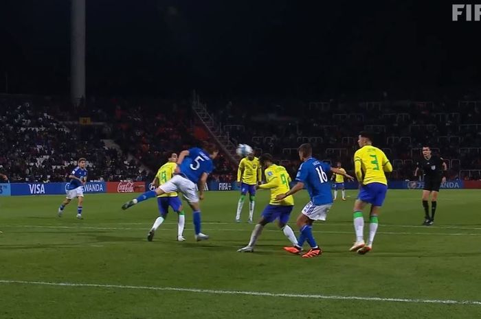 Timnas U-20 Italia menang 3-2 atas Brasil dalam laga perdana Grup D Piala Dunia U-20 2023, Senin (22/5/2023) dini hari WIB.