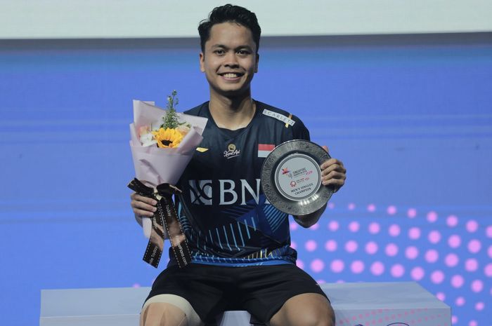 Tunggal putra Indonesia, Anthony Sinisuka Ginting memenangi Singapore Open 2023