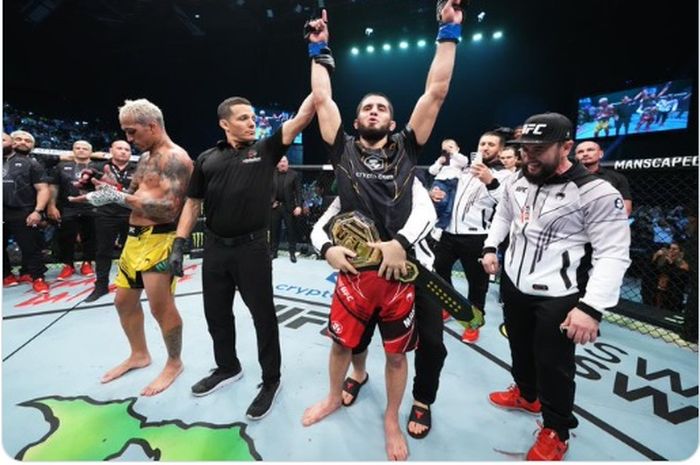Charles Oliveira waktu dikalahkan Islam Makhachev di UFC 280 pada 22 Oktober 2022.