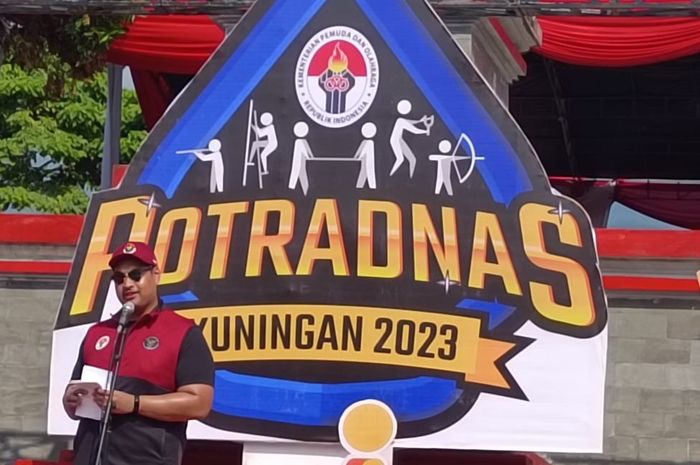 Menpora Dito Ariotedjo saat membuka acara Potradnas 2023