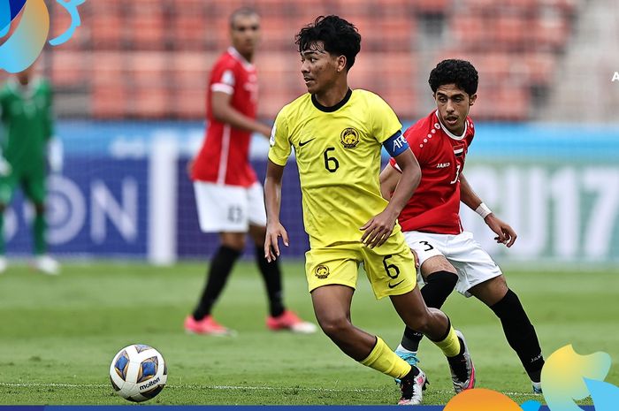 Laga Malaysia Vs Yaman di matchday pertama grup A Piala Asia U-17 2023, di Stadion Thammasat, Thailand pada Kamis (15/6/2023).