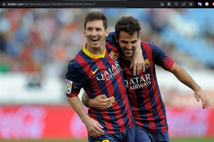Lionel Messi mengirimkan pesan menyentuh usai Cesc Fabregas pensiun dari dunia sepak bola