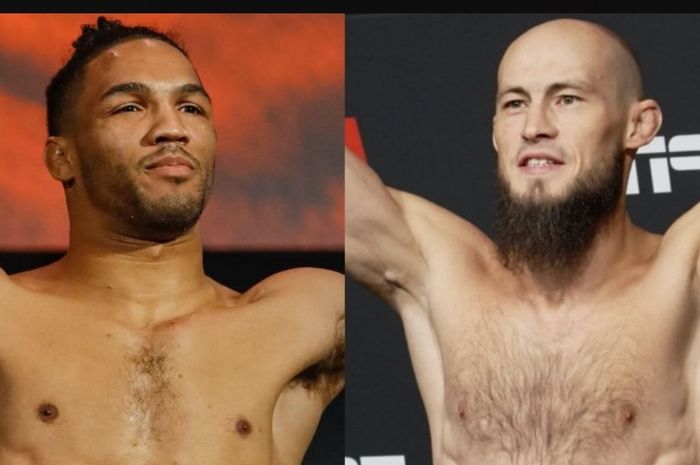 Jagoan yang sempat membongkar kelemahan Khabib Nurmagomedov, Kevin Lee (kiri), dan calon lawannya di UFC Vegas 76, Rinat Fakhretdinov (kanan).