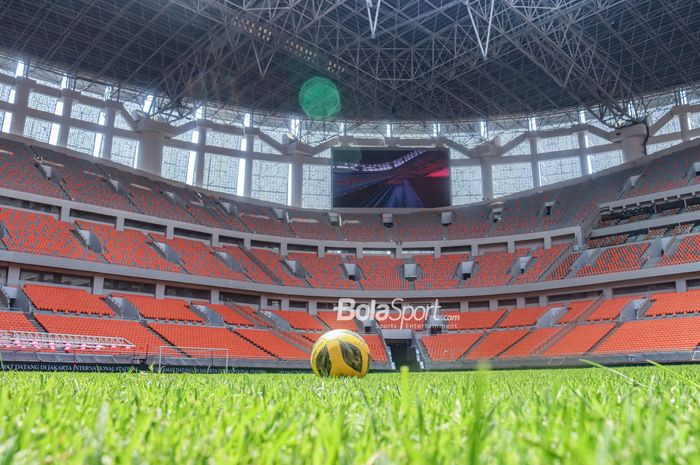 Suasana di Jakarta International Stadium atau Jakarta Internasional Stadium (JIS), Jakarta Utara, Selasa (4/7/2023) siang.