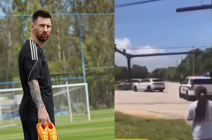 Lionel Messi nyaris mengalami kecelakaan serius akibat menerobos lampu merah.