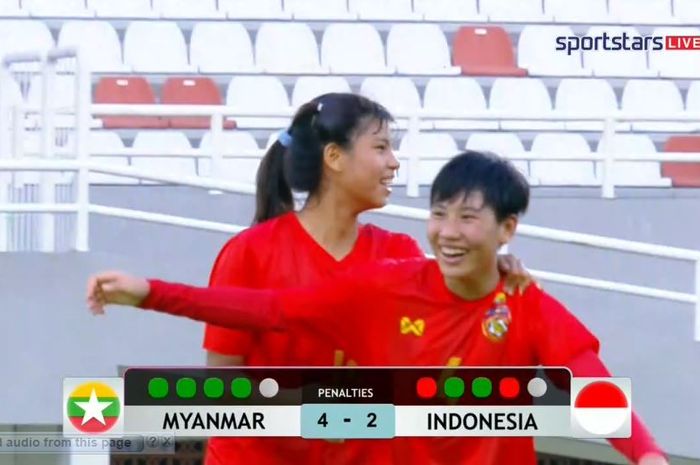 Timnas U-19 Wanita Indonesia harus takluk dari Myanmar di perebutan tempat ketiga Piala AFF U-19 Wanita 2023 di Stadion Jakabaring, Palembang, Sabtu (15/7/2023).