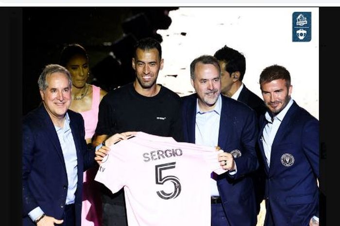 Momen perkenalan Sergio Busquets sebagai pemain anyar klub MLS, Inter Miami.