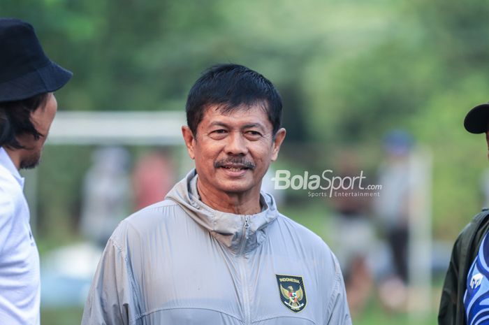 Direktur Teknik PSSI, Indra Sjafri, saat hadir di Lapangan Nirwana Park, Sawangan, Jawa Barat, Sabtu (22/7/2023).
