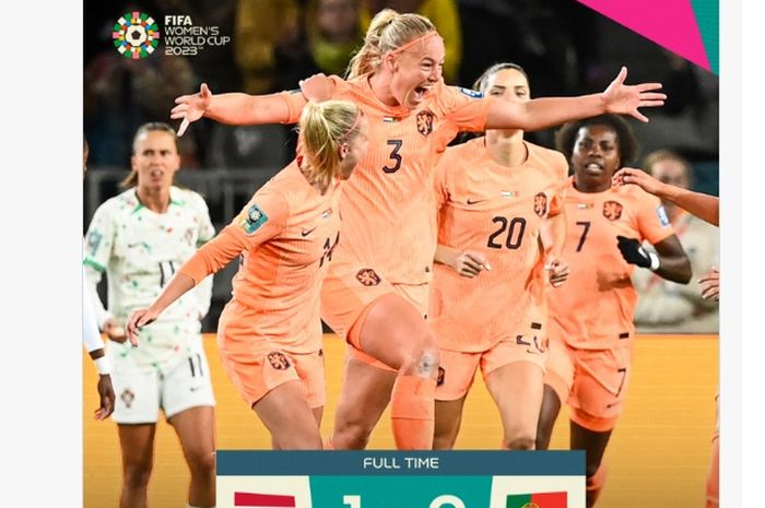 Belanda akan menghadapi Afrika Selatan di babak 16 besar Piala Dunia Wanita 2023, Minggu (6/8/2023) di Sydney.