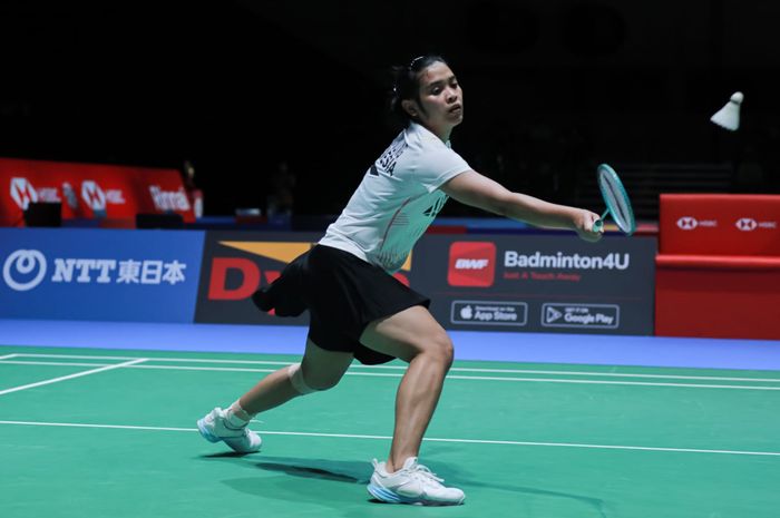 Pebulu tangkis tunggal putri Indonesia, Gregoria Mariska Tunjung, langsung berlaga di babak kedua Kejuaraan Dunia 2023 melawan Yeo Jia Min (Singapura)