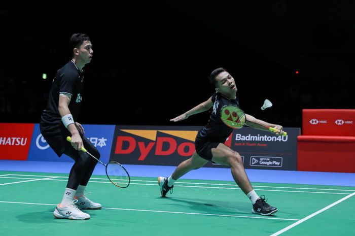 Hasil Hong Kong Open 2023 yang sempurna dipetik ganda putra Indonesia, Fajar Alfian/Muhammad Rian Ardianto.