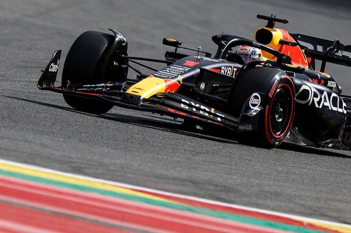 Pembalap Red Bull Racing, memenangi balapan F1 GP Belgia di Sirkuit  Spa-Francorchamps, 30 Juli 2023.