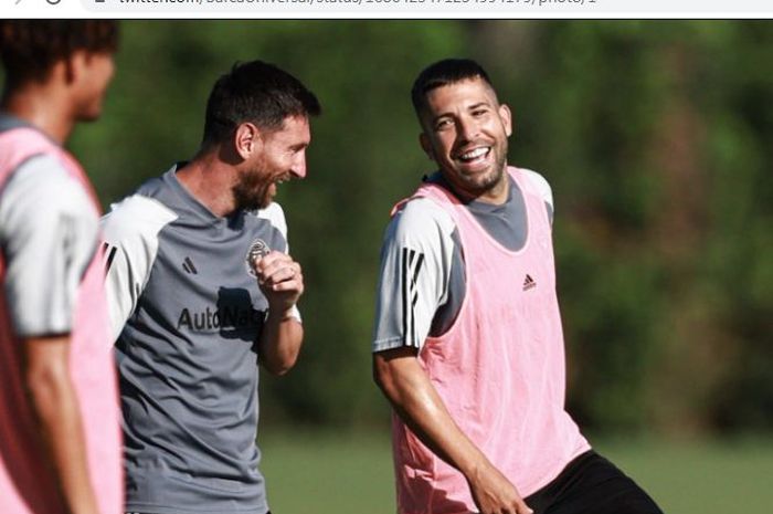 Reuni lagi setelah berpisah dua tahun, Jordi Alba justru menyebut Lionel Messi keterlaluan dalam debutnya bersama Inter Miami.