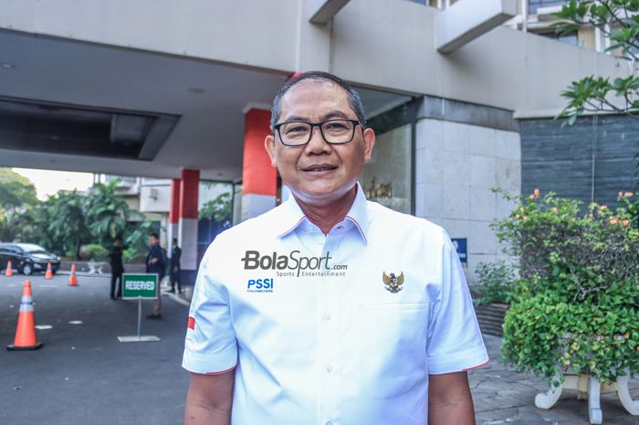 Kepala Badan Tim Nasional (BTN), Sumardji, saat ditemui seusai melepas timnas U-23 Indonesia menuju Piala AFF 2023 di Hotel Sultan, Senayan, Jakarta, 14 Agustus 2023.