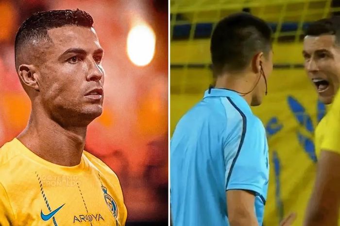 Crisitano Ronaldo sangat marah setelah tiga kali Al Nassr tidak diberikan penalti.