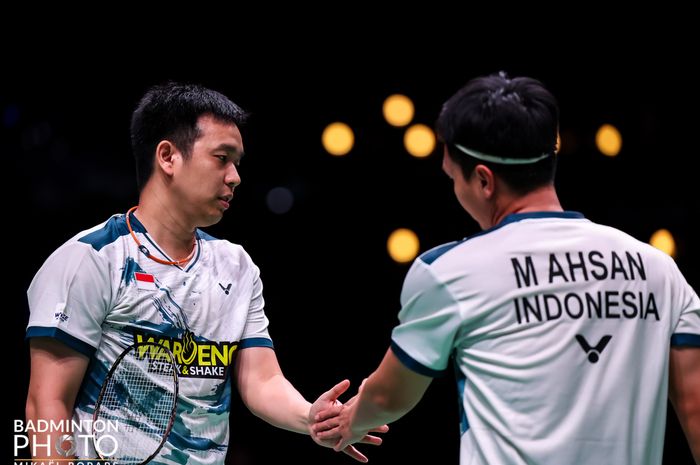 Ganda putra Indonesia, Mohammad Ahsan/Hendra Setiawan pada babak kedua Kejuaraan Dunia 2023