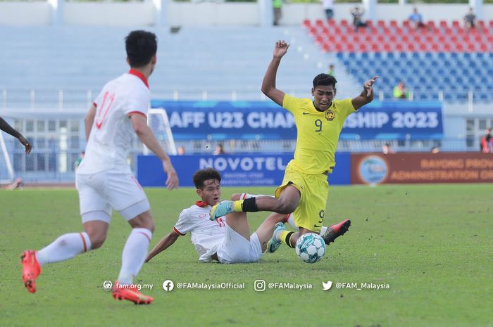 Timnas U-23 Malaysia takluk 1-4 dari Vietnam di semifinal Piala AFF U-23 2023.