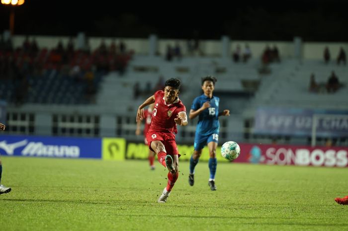 Timnas U23 Indonesia vs Thailand di semifinal Piala AFF U23 2023.