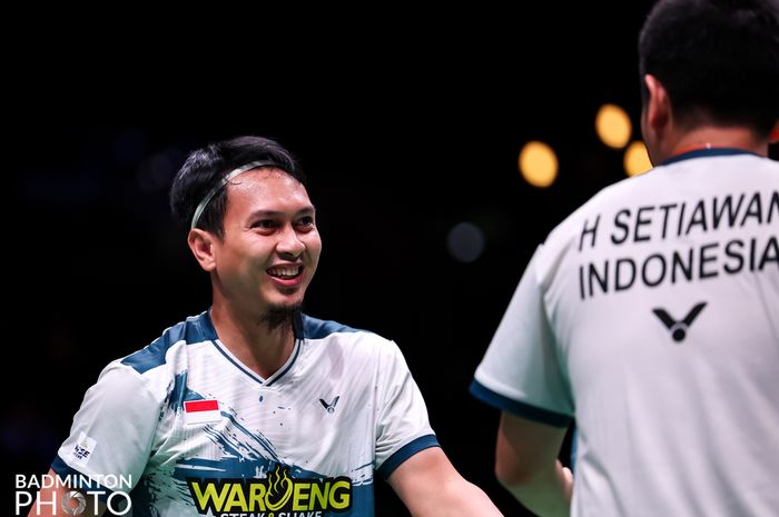 Ganda putra Indonesia, Mohammad Ahsan/Hendra Setiawan pada babak kedua Kejuaraan Dunia 2023