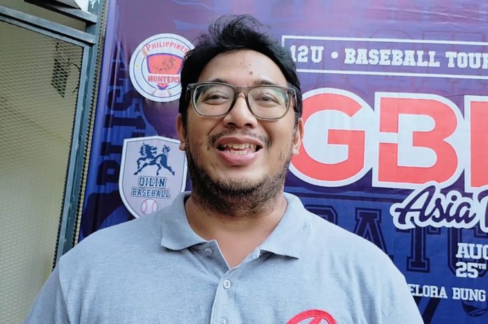 Pembina Kejuaraan GBK Fest Asia Pacific 12U Baseball Tournament, Irsyad Prawiradilaga, yang ditemui di sela-sela pertandingan baseball, di lapangan softball, Gelora Bung Karno, Jakarta, Jumat (25/8/2023).