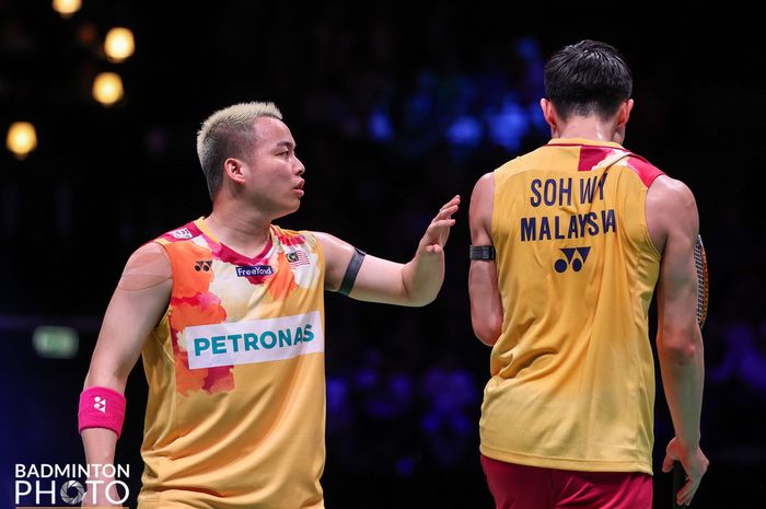 Pasangan juara bertahan ganda putra Malasia, Aaron Chia/Soh Wooi Yik tersingkir di semifinal Kejuaraan Dunia 2023 di Royal Arena, Kopenhagen, Denmark, Sabtu (26/8/2023).