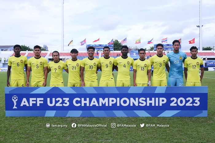 Skuad Timnas U-23 Malaysia di Piala AFF U-23 2023.