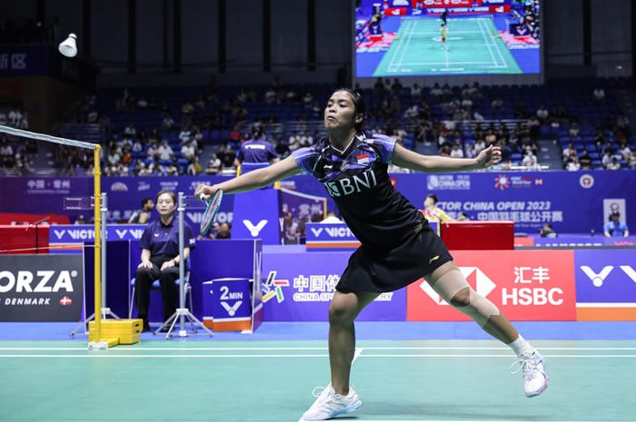 Pebulu tangkis tunggal putri Indonesia, Gregoria Mariska Tunjung, melaju ke babak kedua Hong Kong Open 2023