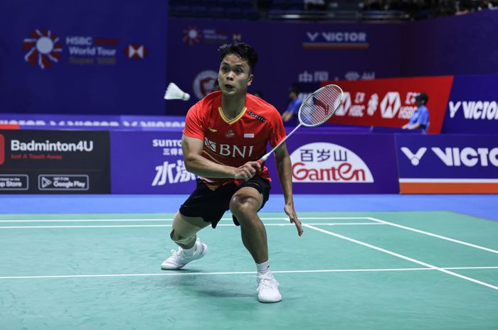 Pebulu tangkis tunggal putra Indonesia, Anthony Sinisuka Ginting, menjadi salah satu harapan pada perempat final Hong Kong Open 2023