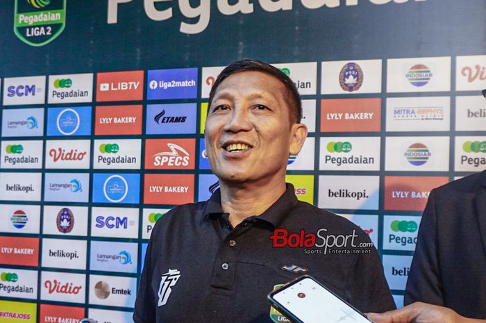 Direktur Utama PT LIB (Liga Indonesia Baru), Ferry Paulus, saat ditemui di Stadion Surajaya, Lamongan, Jawa Timur, Minggu (10/9/2023).